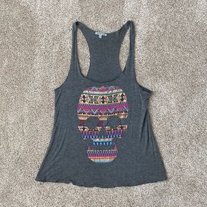 Charlotte Russe Sugar Skull Racer Back Tank